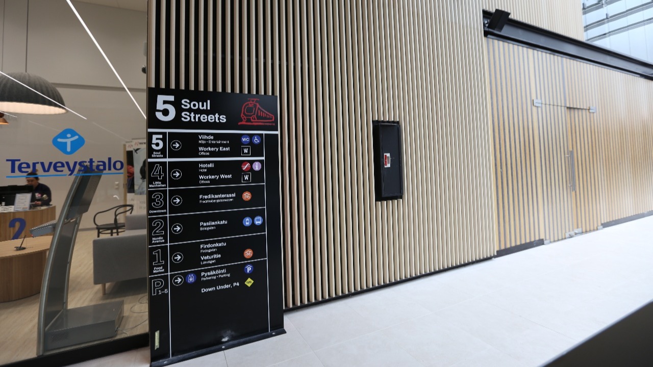 ArborLine laths in Pasila Station